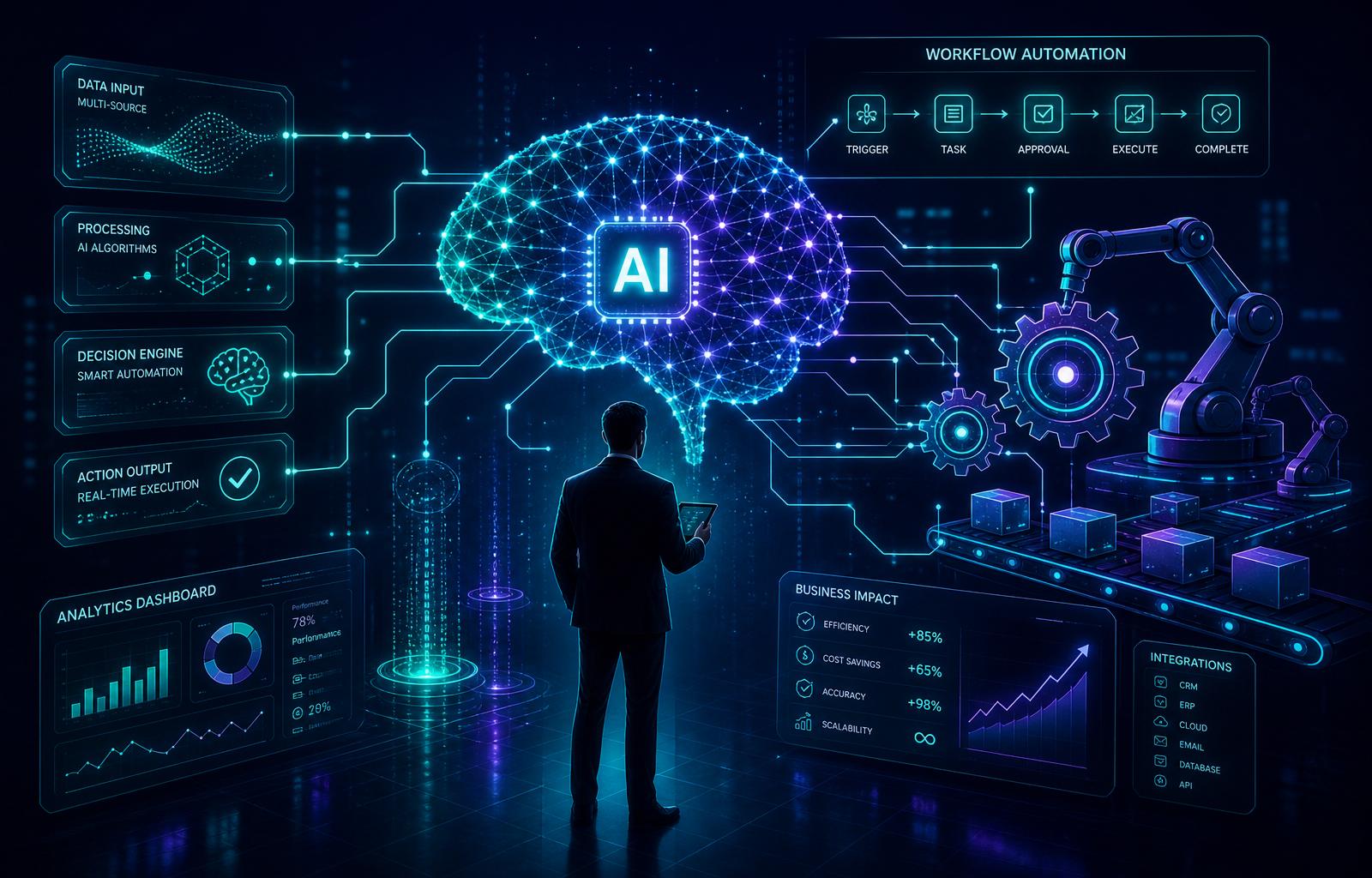 Ecosistema de IA y automatización empresarial de Corevia